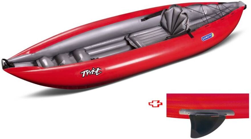 Gumotex Canoa Gonfiabile Twist1 Rosso Con Pinna 043948-R (5c/11c)