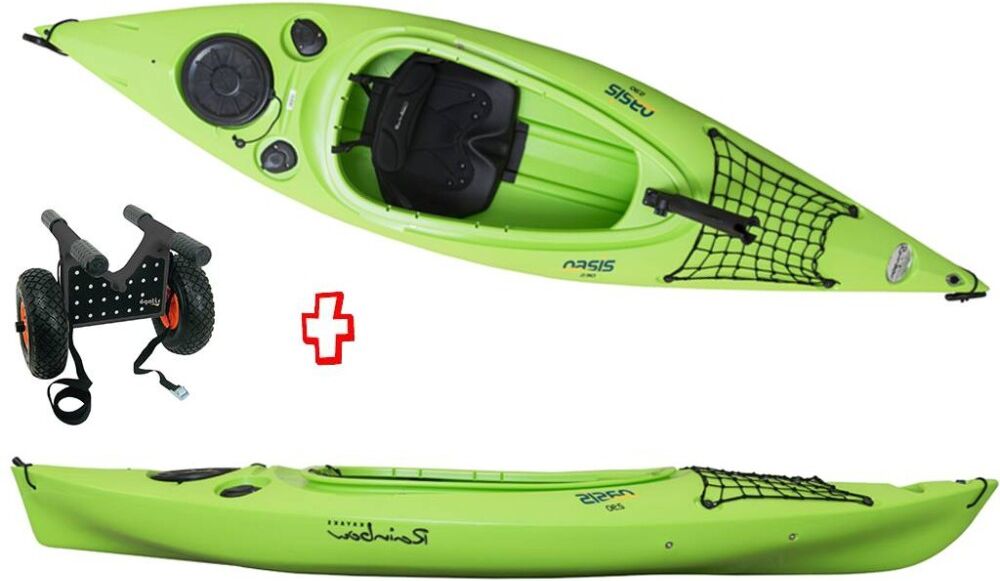 Canoa Rigida Oasis 2.90 Expedition + Carrellino Rainbow