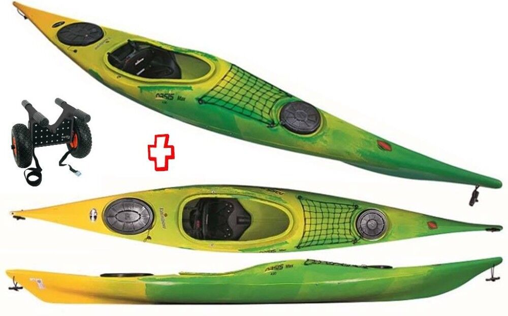 Canoa Rigida Oasis 4.30 Max Expedition + Carrellino Rainbow