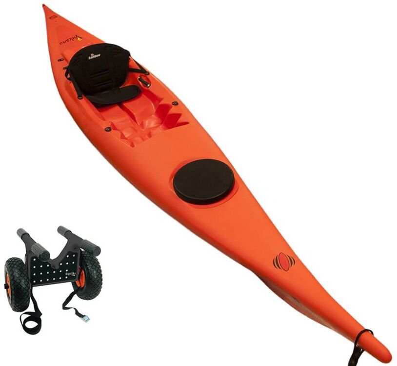 Canoa Rigida Vulcano 4.25 Expedition + Carrellino Rainbow