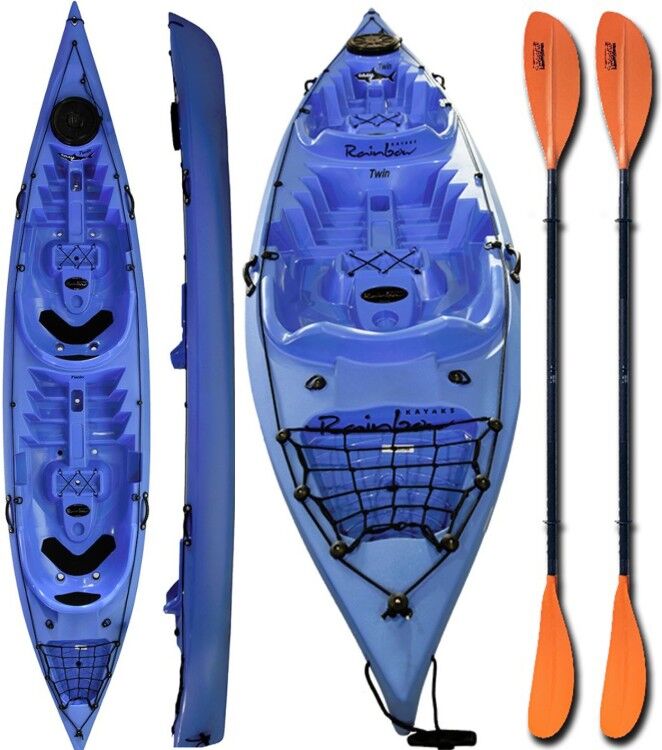 Canoa Rigida Easy Twin Expedition + 2 Pagaie Fissa Rainbow