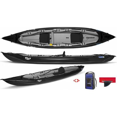 Gumotex Canoa Gonfiabile Rush 2 Nera Con Pinna 045605-K Gumotex Canoa Gonfiabile Rush 2 Nera Con Pinna 045605-K