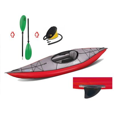 Gumotex Canoa Gonfiabile Swing 1 Rosso Con Pinna 043910-R (5c/11c) + Pagaia Touring-2 Div. In 2 Parti + Pompa Gumotex Canoa Gonfiabile Swing 1 Rosso Con Pinna 043910-R (5c/11c) + Pagaia Touring-2 Div. In 2 Parti + Pompa