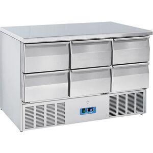 CoolHead Saladette Refrigerata Statica GN1/1 6 Cassetti - Top Inox - Capacità Lt 340