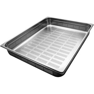 FORCAR Bacinella Gastronorm Forata GN 2/1 in Acciaio Inox Aisi 304