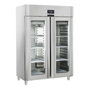 CoolHead Armadio Congelatore Ventilato Porta Doppia in Vetro QNG14 -15° -18°C GN 2/1