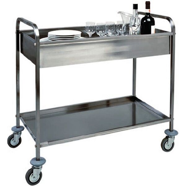 forcar carrello di servizio acciaio inox aisi 304 per sbarazzo - 1 vasca