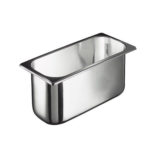 forcar vaschetta inox gelato - cm 36 x 16,5 x 18 h - capacità lt 8,8 - vg361618