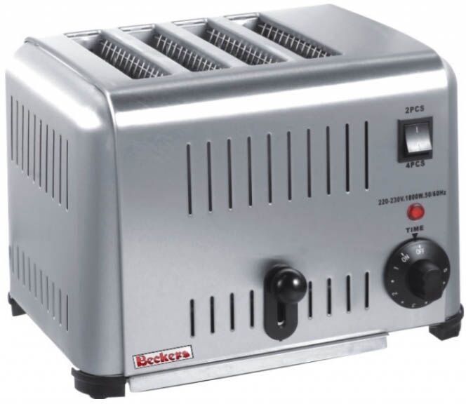 beckers toaster inox ev4 - 4 forni