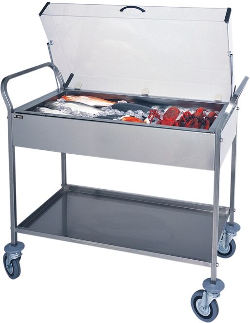 FORCAR Carrello Inox AISI 304 con Piastre Eutettiche per Dolci e Antipasti - 5 Bacinell