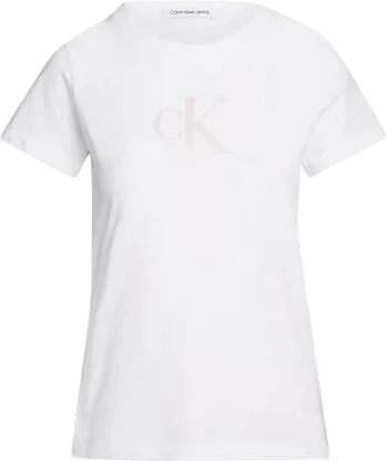 Calvin T-Shirt Donna Art J20j222343 TH OPTIC WHITE LARGE LOGO