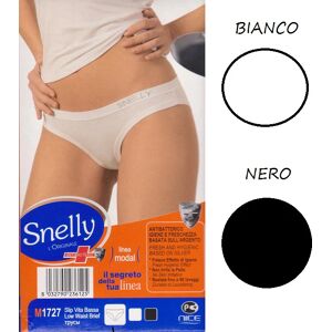 SNELLY 6 Slip Donna Vita Bassa In Cotone Art 1727 Col. E Tg. A Scelta BIANCO 5