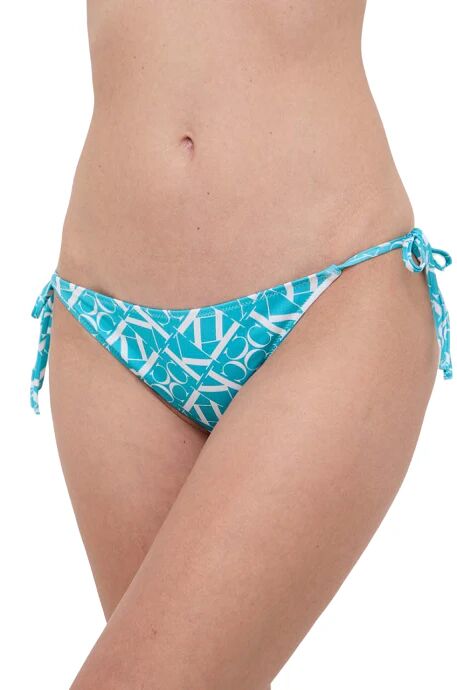 Calvin Slip Da Bikini Donna Art Kw0kw02486 ZIGZAG LOGO BLUE AOP