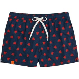 SUN68 Boxer Da Mare Uomo Art H31108 0730 Colore Blu Navy E Rosso Fuoco Misura A Scelta BLU NAVY E ROSSO FUOCO