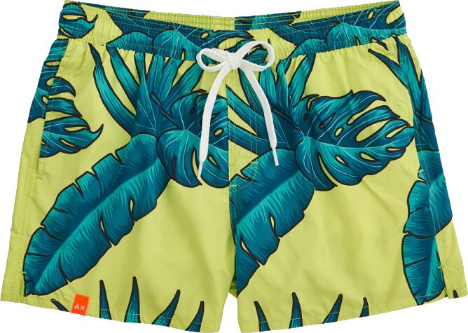 SUN68 Boxer Da Mare Uomo Art H31107 6165 Colore Verde Fluo E Blu Fluo Misura A Scelta VERDE FLUO E BLU FLUO