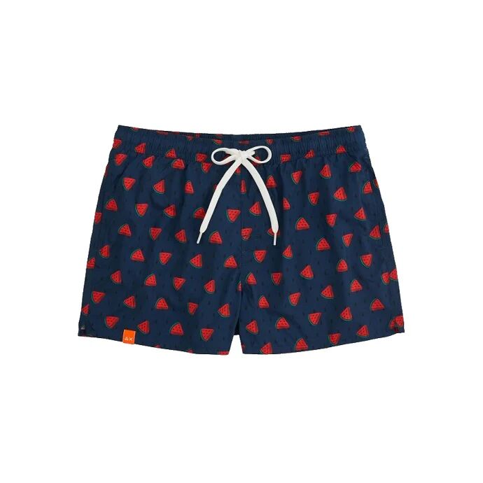 SUN68 Boxer Da Mare Uomo Art H31108 0730 Colore Blu Navy E Rosso Fuoco Misura A Scelta BLU NAVY E ROSSO FUOCO