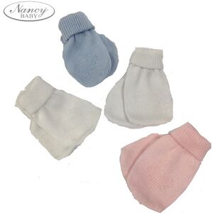 NANCY BABY 2paia Muffola Art 1808 Colore A Scelta Misura Unica BIANCO-CIELO UNICA