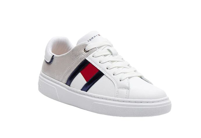 Tommy Hilfiger Scarpe Bimbo Art T3a9-33201-1355 WHITE/SILVER