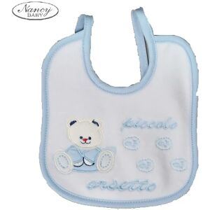 NANCY BABY Bavetta Art 1252/10 Colore A Scelta Misura Unica BIANCO-ROSA UNINCA