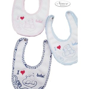 NANCY BABY Bavetta Art 394/2 Colore A Scelta Misura Unica BIANCO-GRIGIO UNICA