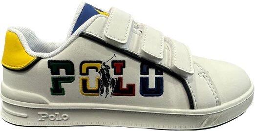 Ralph Lauren Scarpe Bimbo Art Rl Heritage Courtiii WHITE SIG YEL