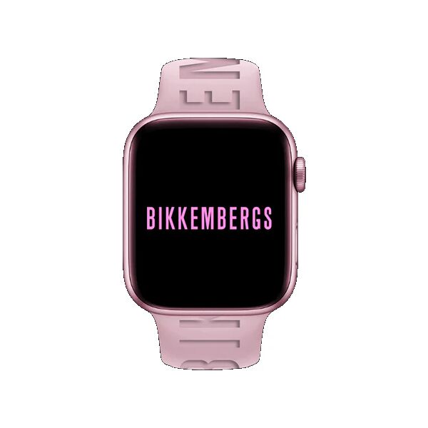 bikkembergs orologio smartwatch cassa pink 43mm x 38mm x 11mm, cinturino silicone pink, display retina