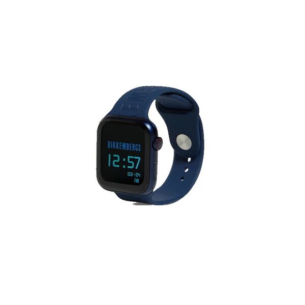 bikkembergs orologio smartwatch medium size, cassa blue e cinturino in gomma blue.