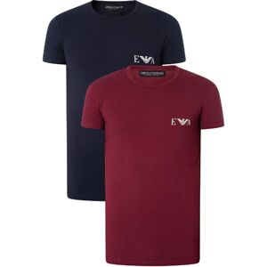 Giorgio Armani 2-Pack T-Shirt Uomo Art. 111670 3f715 MARINE/BORGOGNA