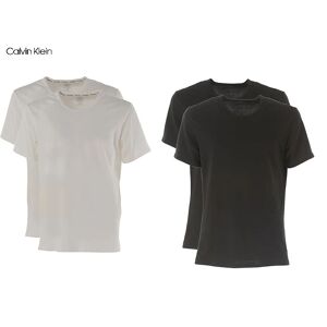 Calvin 2 T-Shirt Bipack Uomo Mezza Manica Art Nb1088a In Cotone Elastan Colore E Misura A Scelta BIANCO S
