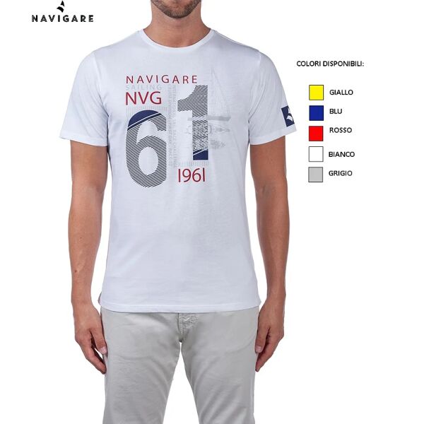 navigare t-shirt uomo art nv31111 colore e misura a scelta giallo xl