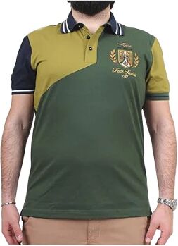 Aeronautica Militare Polo Uomo Art 241po1764p199 OLIVE GREEN/SEAWEED GREEN/BLU NAVY