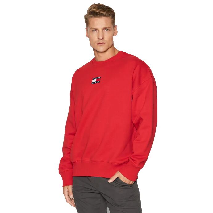 TOMMY HILFIGER Felpa Uomo Art Dm0dm10911 Xnl Colore Foto Misura A Scelta ROSSO