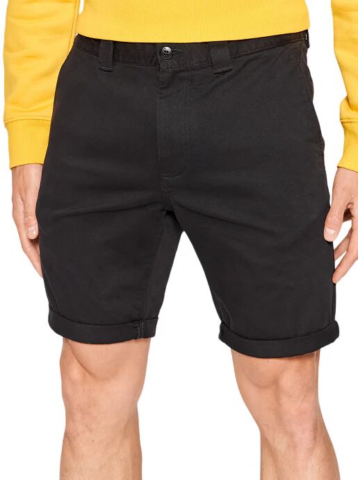 TOMMY HILFIGER Shorts Chino Uomo Art Dm0dm13221 P-E 23 Colore E Misura A Scelta BLACK