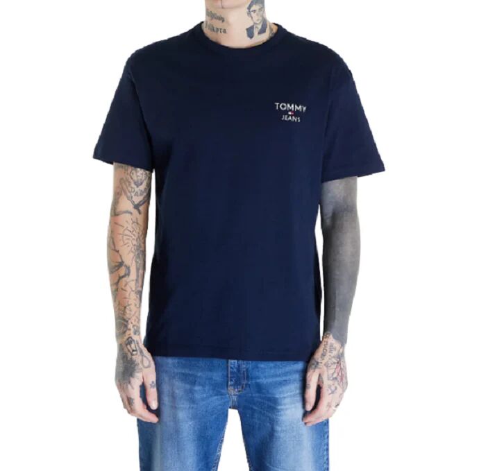 Tommy Jeans T-Shirt Uomo Art Dm0dm18872 DARK NIGHT NAVY