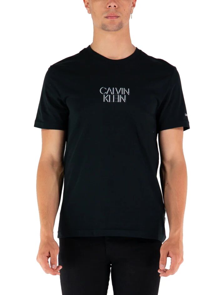 Calvin T-Shirt Uomo Art K10k106844 Beh Colore Foto Misura A Scelta NERO