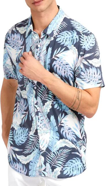 Guess Camicia Uomo Art. M3gh31 Wd4z2 P-E 23 Colore Foto Misura A Scelta INDIGO TROPICS