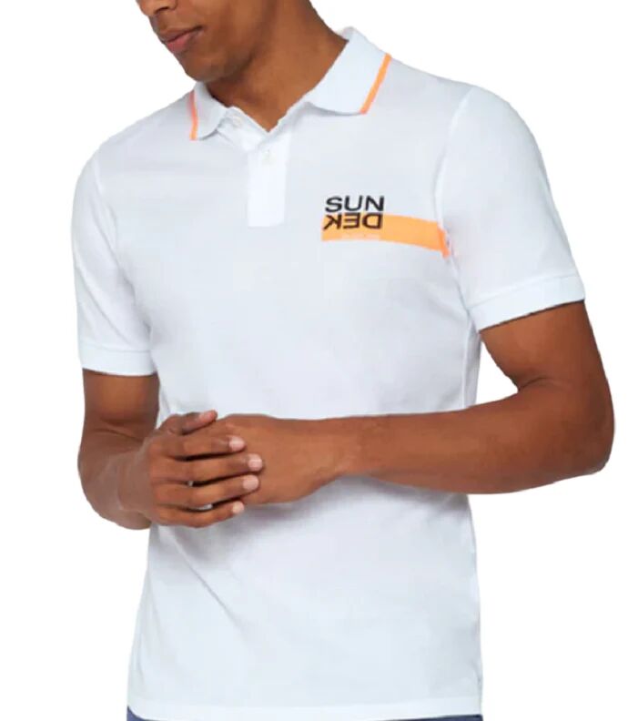 Sundek Polo Uomo Art. M982plj9900 P-E 23 Colore Foto Misura A Scelta WHITE