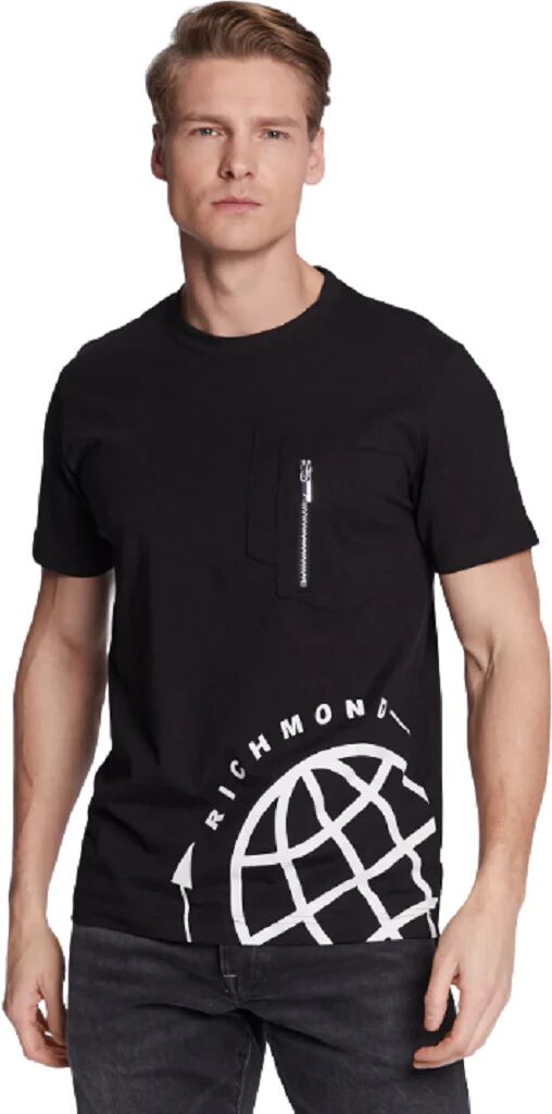 Jhon Richmond T-Shirt Uomo Art. Ump23089ts P-E 23 Colore Foto Misura A Scelta NERO