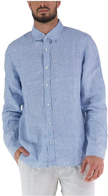 Guess Camicia Uomo Art. M3gh29 Wfa00 P-E 23 Colore Foto Misura A Scelta BLUE MULTI