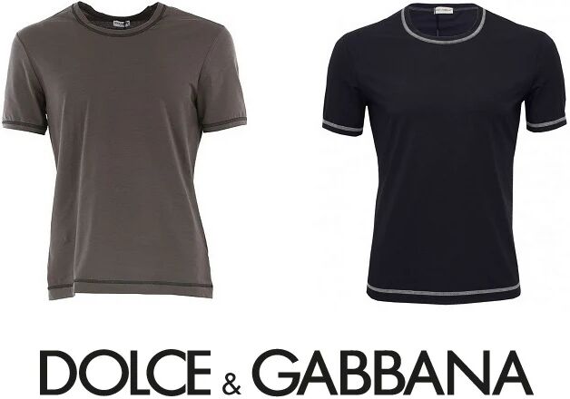 DOLCE & GABBANA T-Shirt Uomo In Cotone Art. N8b85j-Fugia Col. E Mis. A Scelta GRIGIO S