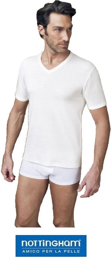 NOTTINGHAM 3 T-Shirt Uomo In Lana/cotone Art. Tv18 Col. Foto Mis. A Scelta BIANCO 7-XXL