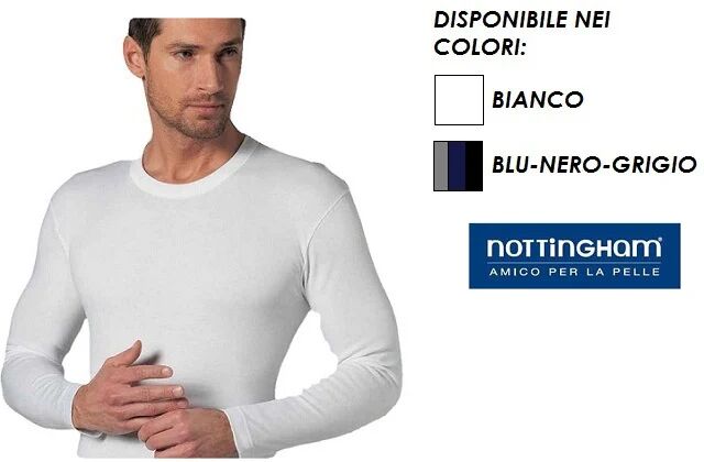 NOTTINGHAM 3 T-Shirt Uomo In Caldo Cotone Art. Jazz Col. E Mis. A Scelta BLU-NERO-GRIGIO 6-XXL