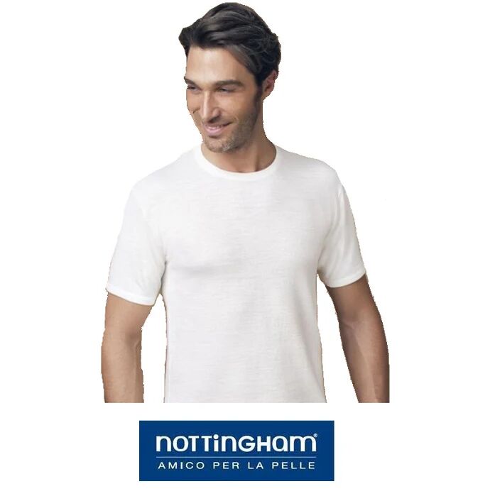 NOTTINGHAM 3 T-Shrt Uomo In Lana/cotone Art. Tm18 Col. Foto Mis. A Scelta BIANCO 5