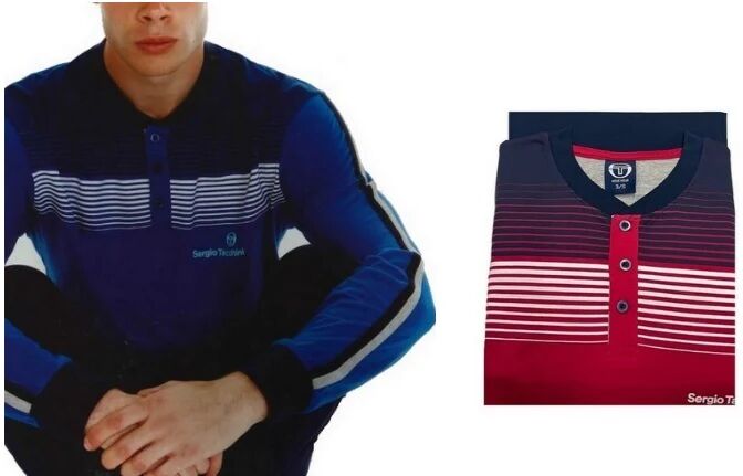 SERGIO TACCHINI Pigiama Uomo In Cotone Primaverile Art. Pg34062-As1-24 Col. E Mis. A Scelta ROSSO M