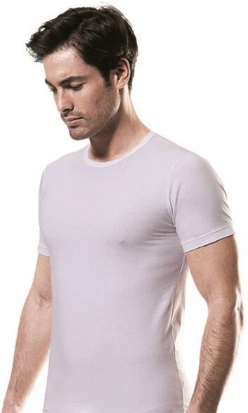 NOTTINGHAM 3 T-Shirt Uomo Girocollo Mezza Manica Art Tm80 Colore E Misura A Scelta BIANCO