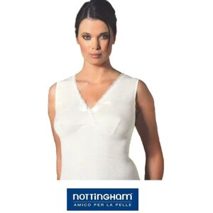 NOTTINGHAM Canotta Donna Forma Seno In Lana-Cotone Art. Vl23bw Col. Foto Mis. A Scelta BIANCO 4