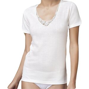 NOTTINGHAM T-Shirt Donna In Lana Cotone Art. Tm18w Col. E Mis. A Scelta BIANCO 5