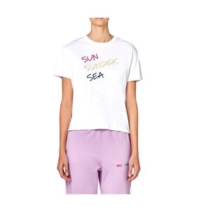 SUNDEK T-Shirt Donna Art W079tec05ey 006 Colore Bianco Misura A Scelta BIANCO