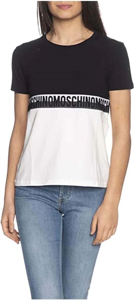 MOSCHINO T-Shirt Donna Art A1919 9021 1555 Colore Foto Misura A Scelta NERO