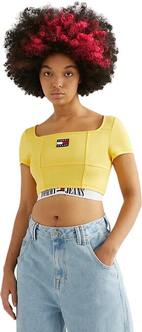 TOMMY HILFIGER Top Donna Art Dw0dw15312 P-E 23 Colore E Misura A Scelta STAR FRUIT YELLOW